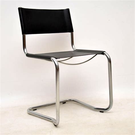 Leather Chrome Dining Chairs for sale